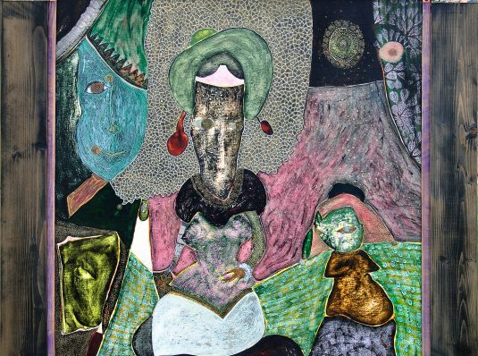 The glass eyes witches, 2004, 120x120cm, acrylic on cardboard