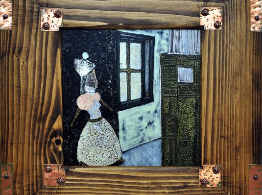 Princess and her castle, 2004, 35x35cm, acrylic on wood