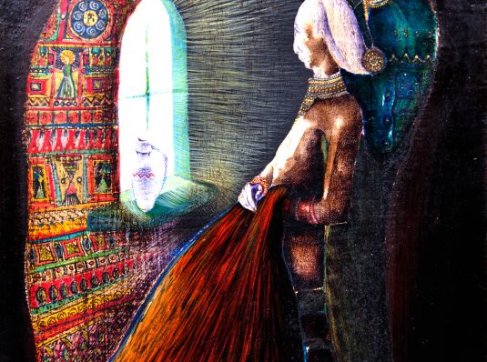 Truth is beyond us ..., 2004, 25x25cm, mixed technique on wood