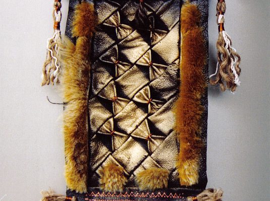 The sun, 2002, 30x20cm, leather, fur