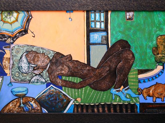 Sleep I, 2004 120x90cm, mixed technique on cardboard