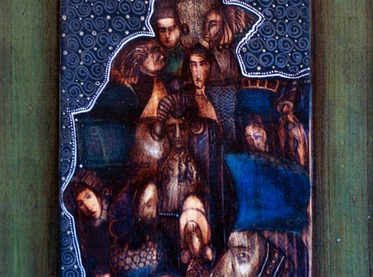 Night Bar, 2003, 29x12cm, mixed technique on wood