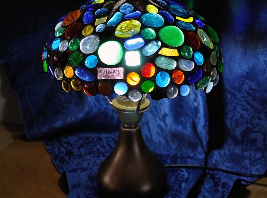Multicolored Tiffany lamp