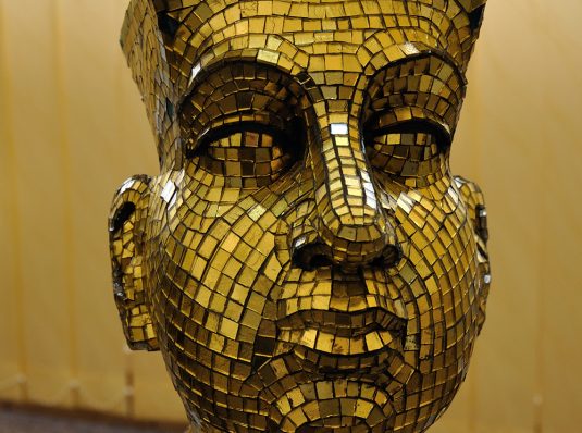 Statuette plated with 24 karat gold mosaic, 2012